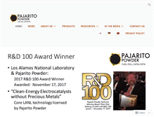 Tablet Screenshot of pajaritopowder.com